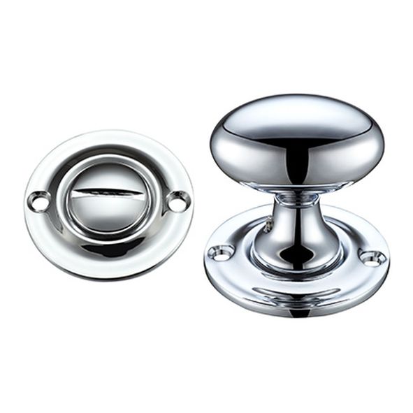 FB42CP  Polished Chrome  Fulton & Bray Ringed Bathroom Turn With Release