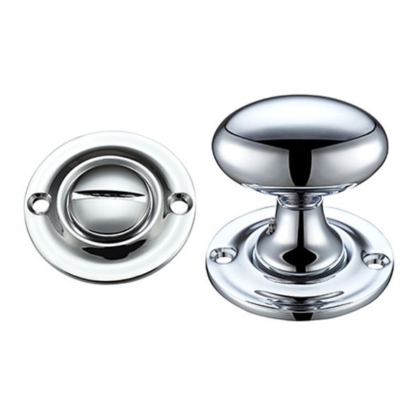 FB42CP • Polished Chrome • Fulton & Bray Ringed Bathroom Turn With Release