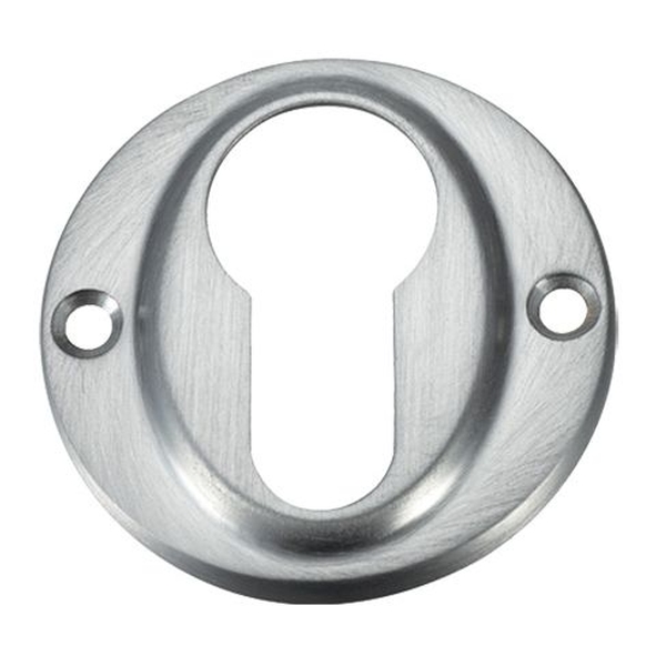 FB51SC  Satin Chrome  Fulton & Bray Raised Euro Cylinder Escutcheon