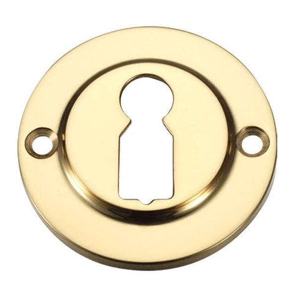 FB53  Polished Brass  Fulton & Bray Raised Mortice Key Escutcheon