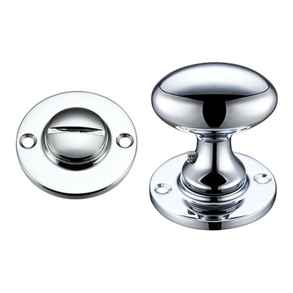 FB54CP • Polished Chrome • Fulton & Bray Plain Bathroom Turn With Release