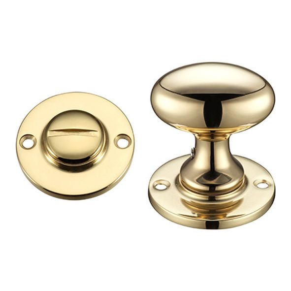 FB55  Polished Brass  Fulton & Bray Plain Bathroom Turn With Release