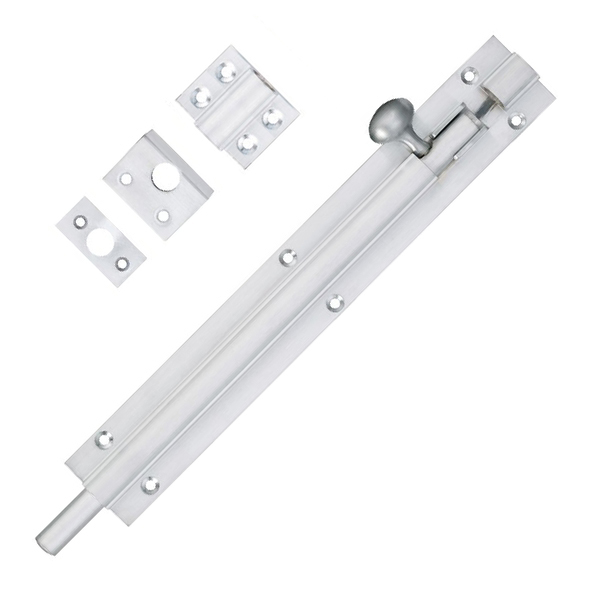 FB63SC • 300 x 038mm • Satin Chrome • Fulton & Bray Straight Door Bolt