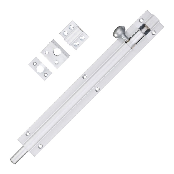 FB77SC • 450 x 050mm • Satin Chrome • Fulton & Bray Straight Door Bolt