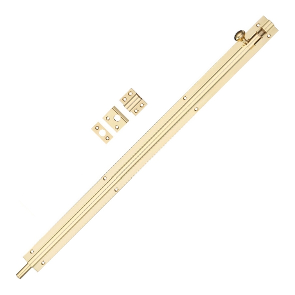 FB79 • 900 x 050mm • Polished Brass • Fulton & Bray Straight Door Bolt