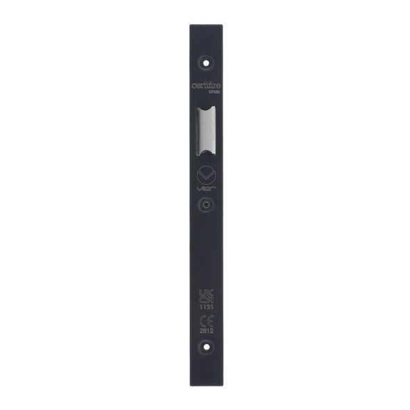 VDAP01-S-PCB • Square Forend & Striker • Powder Coated Black • for Veir DIN Latches
