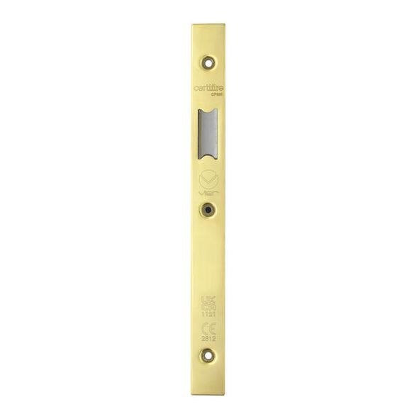 VDAP01-S-PVDG • Square Forend & Striker • PVD Gold • for Veir DIN Latches