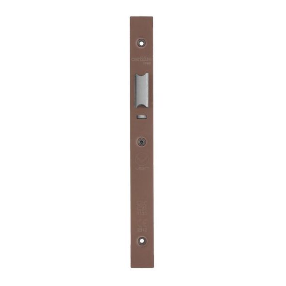 VDAP02-S-PVDBZ • Square Forend & Striker • PVD Satin Bronze • for Veir DIN Nightlatches