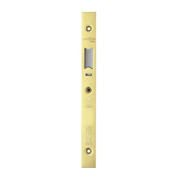 VDAP02-S-PVDG • Square Forend & Striker • PVD Gold • for Veir DIN Nightlatches