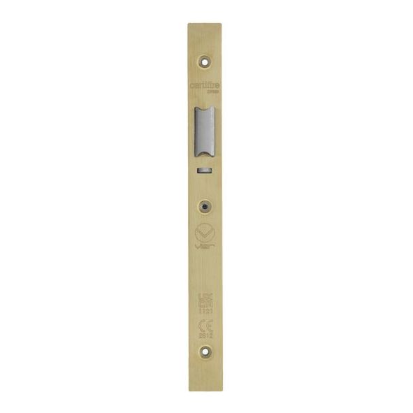 VDAP02-S-PVDSB  Square Forend & Striker  PVD Satin Brass  for Veir DIN Nightlatches