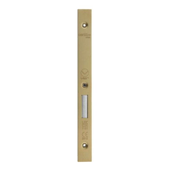 VDAP03-S-PVDSB • Square Forend & Striker • PVD Satin Brass • for Veir DIN DeadLocks