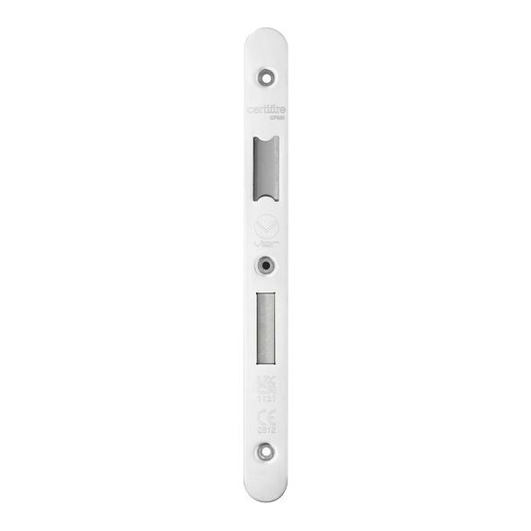 VDAP04-R-PSS  Radiused Forend & Striker  Polished SS  for Veir DIN Sash & Bath  Locks