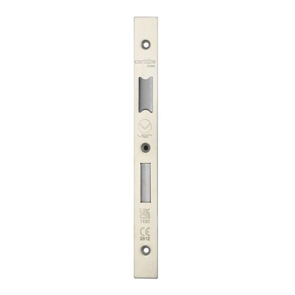 VDAP04-S-SSS • Square Forend & Striker • Satin SS • for Veir DIN Sash & Bath  Locks