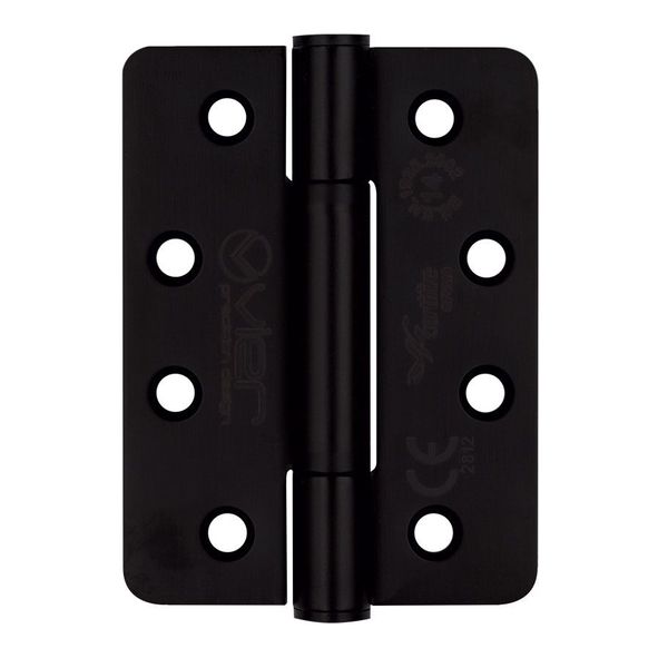 VHC243R-PCB • 102 x 076 x 3.0mm • Black [160kg] • G14 CE Concealed Bearing Radiused Corner 201 Stainless Butt Hinges