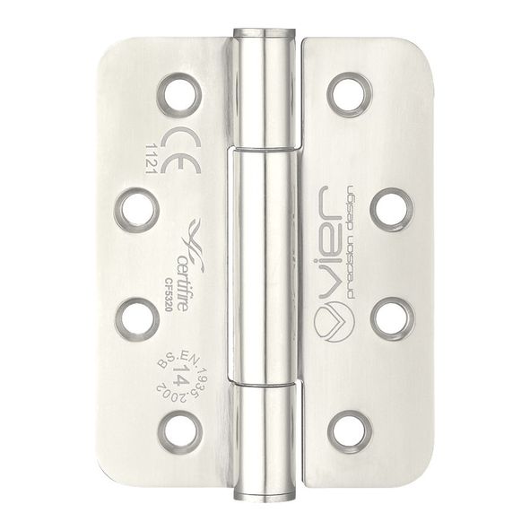 VHC243R-PSS • 102 x 076 x 3.0mm • Polished [160kg] • G14 CE Concealed Bearing Radiused Corner 201 Stainless Butt Hinges