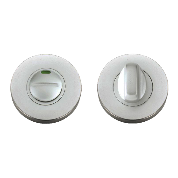 ZAA004ISA  Satin Aluminium  Zoo Hardware Bathroom Turn With Indicator