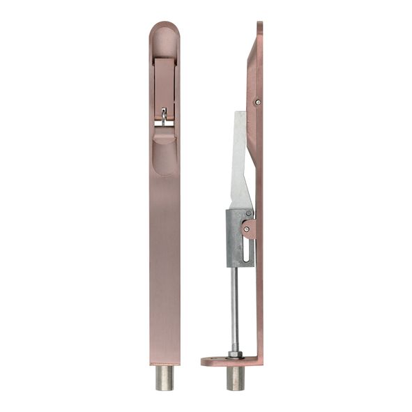 ZAS03R-TRG • 200 x 20mm • Tuscan Rose Gold • Zoo Hardware Radiused Lever Action Flush Bolt