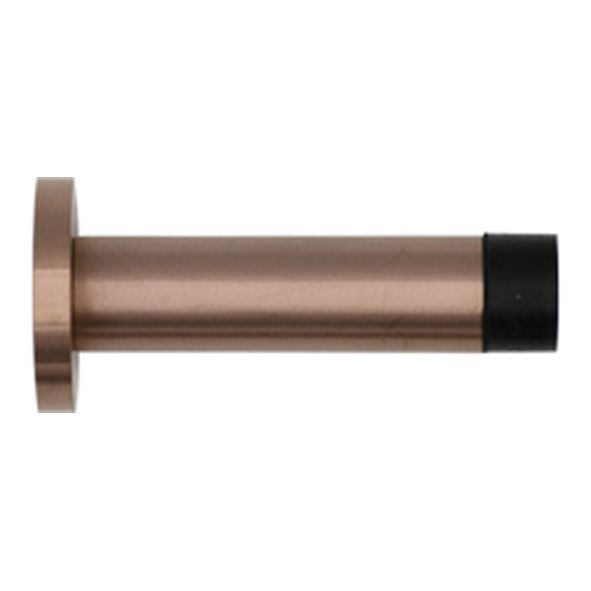 ZAS07-PVDBZ • 070mm • PVD Satin Bronze • Zoo Hardware Wall Mounted Projection Door Stop On Concealed Fixing Rose