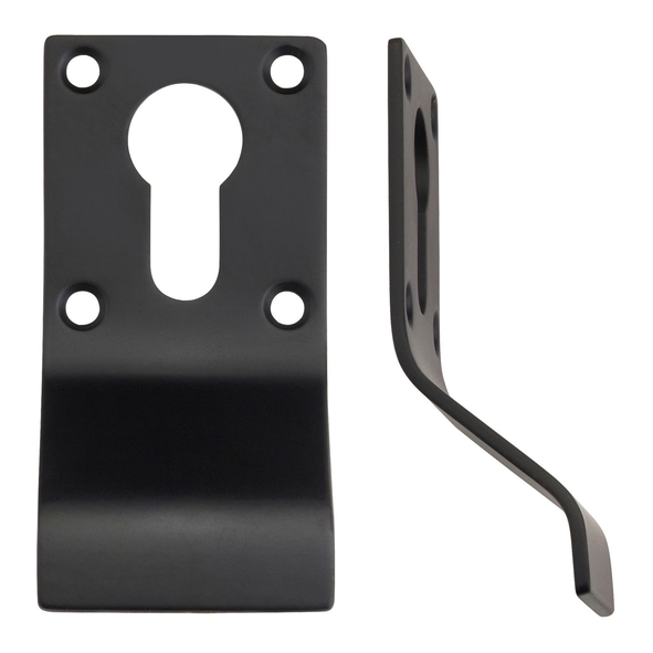 ZAS16-PCB • Black • Zoo Hardware Euro Cylinder Finger Pull