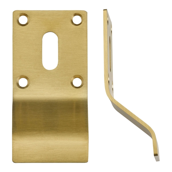 ZAS20-PVDSB • PVD Satin Brass • Zoo Hardware Standard Key Finger Pull