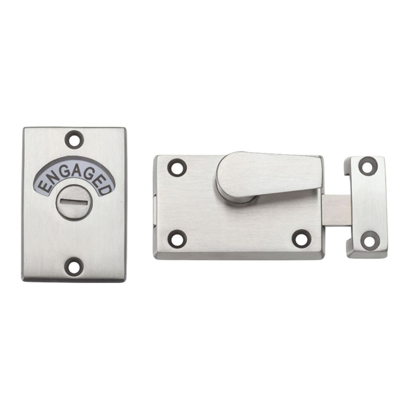 ZAS25SS • Satin Stainless • Cubicle Turn Bolt With Indicator