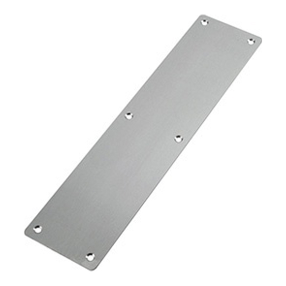 ZAS32RDSS • 650 x 75 x 1.5mm • Satin Stainless • 1.5mm Thick Radiused Corner Finger Plate