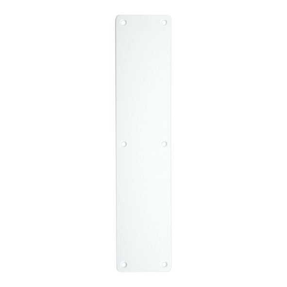 ZAS32RB-PCW  350 x 75 x 1.5mm  White  Zoo Hardware Radiused Corner Finger Plate