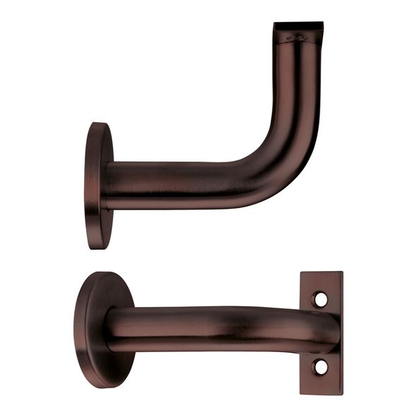 ZAS45-ETB  50mm  Rose x 82mm Projection  Etna Bronze  Zoo Hardware Handrail Bracket