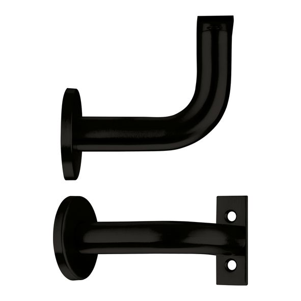 ZAS45-PCB  50mm  Rose x 82mm Projection  Black  Zoo Hardware Handrail Bracket