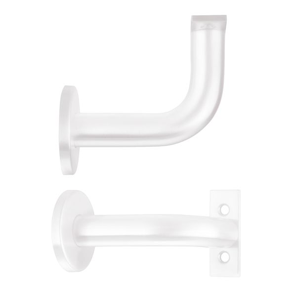 ZAS45-PCW • 50mm Ø Rose x 82mm Projection • White • Zoo Hardware Handrail Bracket