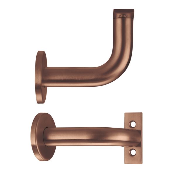 ZAS45-PVDBZ • 50mm Ø Rose x 82mm Projection • PVD Satin Bronze • Zoo Hardware Handrail Bracket