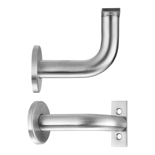 ZAS45-SSS • 50mm Ø Rose x 82mm Projection • Satin Stainless • Zoo Hardware Handrail Bracket