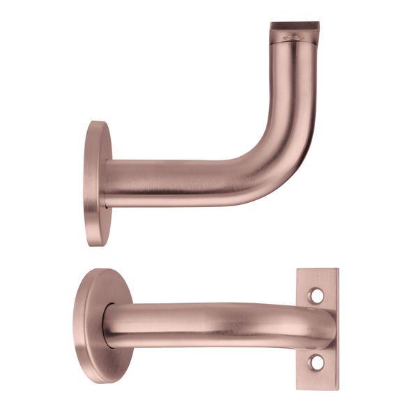 ZAS45-TRG  50mm  Rose x 82mm Projection  Tuscan Rose Gold  Zoo Hardware Handrail Bracket