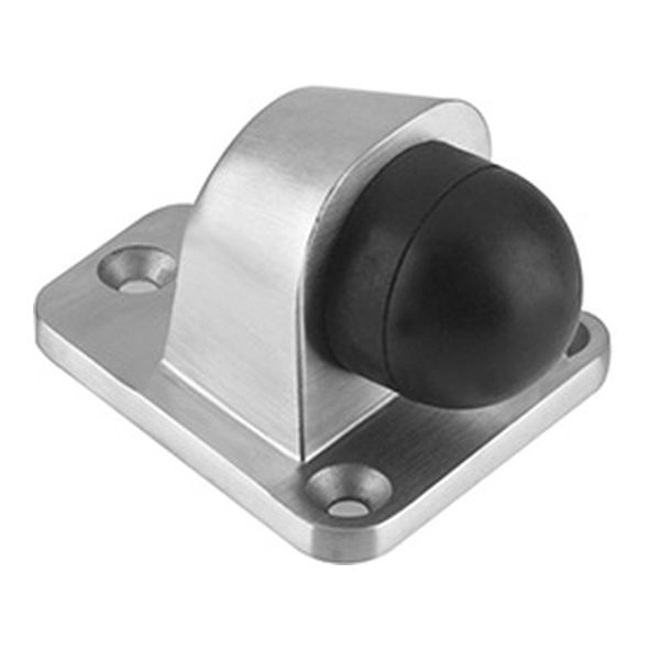 ZAS84SS • Satin Stainless • Zoo Hardware Floor Mounted Cast Heavy Door Stop