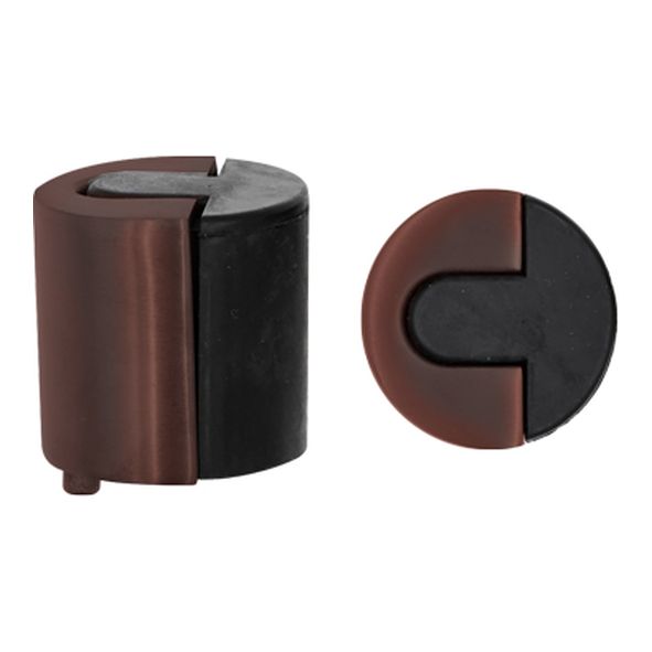 ZAS86-ETB  Etna Bronze  40mm  x 40mm  Zoo Hardware Floor Mounted Pillar Door Stop