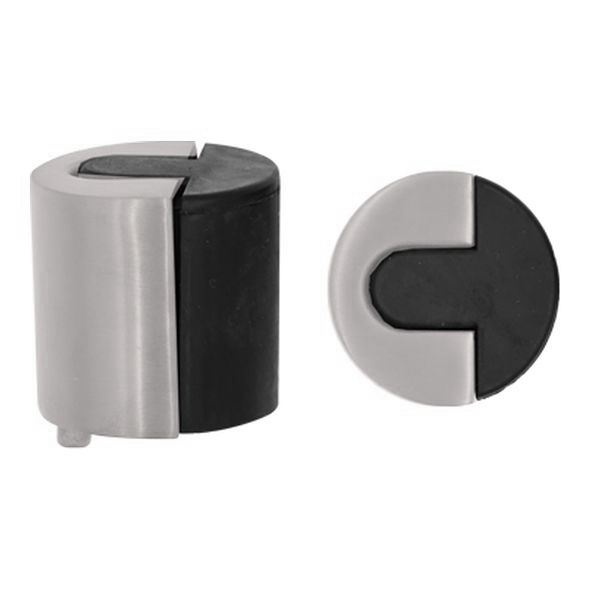 ZAS86SS • Satin Stainless • 40mm Ø x 40mm • Zoo Hardware Floor Mounted Pillar Door Stop