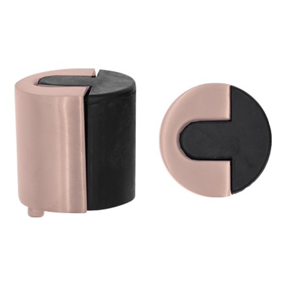 ZAS86-TRG  Tuscan Rose Gold  40mm  x 40mm  Zoo Hardware Floor Mounted Pillar Door Stop