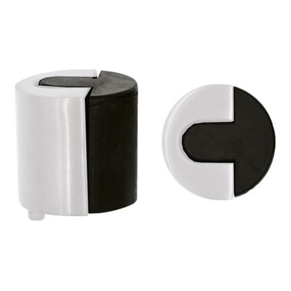 ZAS86-PCW • White • 40mm Ø x 40mm • Zoo Hardware Floor Mounted Pillar Door Stop