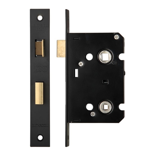 ZBC64PCB • 064mm [044mm] • Black • Economy Bathroom Lock