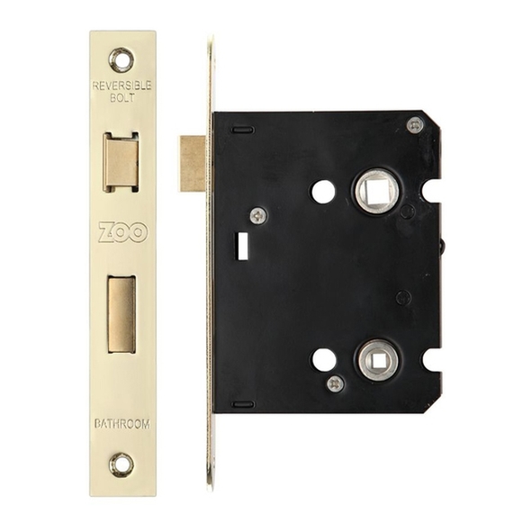 ZBC76PVD • 076mm [057mm] • PVD Brass • Economy Bathroom Lock