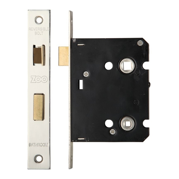 ZBC76SS • 076mm [057mm] • Satin Stainless • Economy Bathroom Lock