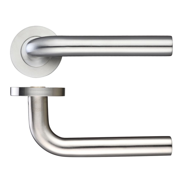 ZCS020SS • Satin Stainless • Grade 304 Straight Levers On Round Roses