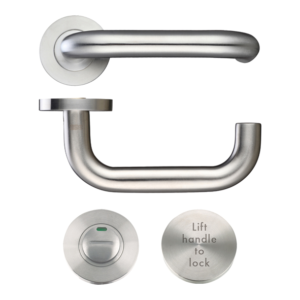ZCS030LLSS • 19mm • Satin SS • Zoo Hardware 304 Stainless Lift To Lock Safety Levers On Roses And Indicator