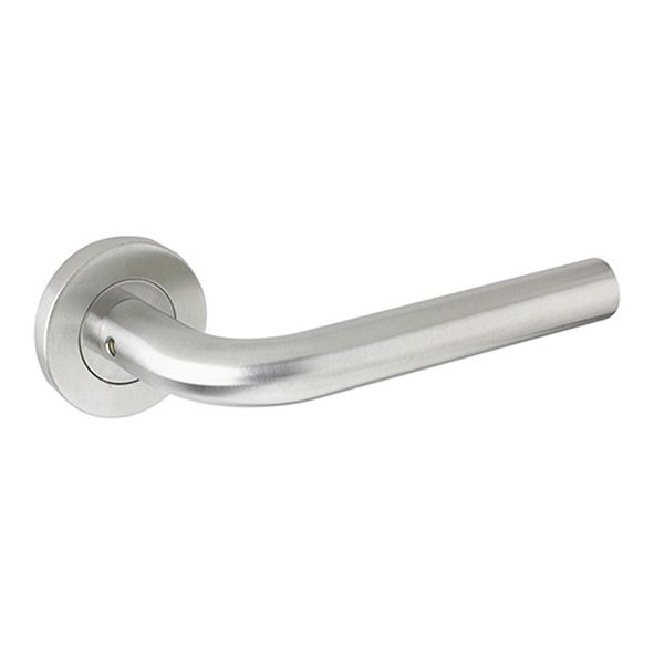 ZCS2020SS • Satin • Zoo Hardware Contract Stainless Straight Levers On Round Roses