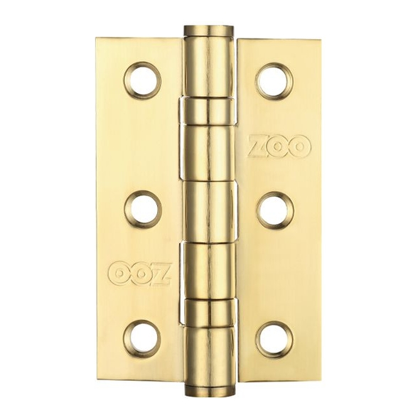 ZHSS232PVD • 076 x 050 x 2.0mm • PVD Brass [40kg] • Ball Bearing Square Corner 201 Stainless Butt Hinges