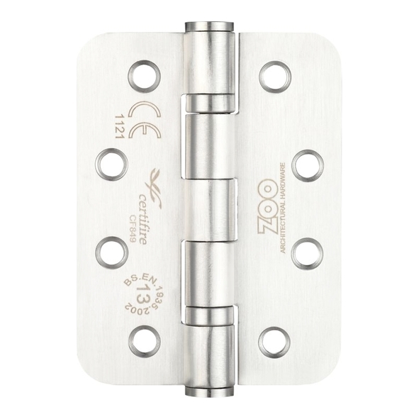 ZHSS243RP • 102 x 076 x 3.0mm • Polished [120kg] • G13 CE Ball Bearing Radiused Corner 201 Stainless Butt Hinges