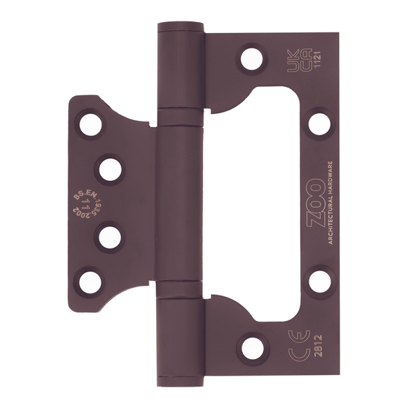 ZHSSFH-243S-ETB  100 x 079 x 3.0mm  Etna Bronze [80kg]  G11 CE Square Corner 201 Stainless Flush Interleaf  Hinges