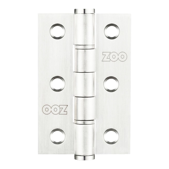 ZHSSW232P • 076 x 050 x 2.0mm • Polished [25kg] • Washered Square Corner Stainless Steel Butt Hinges