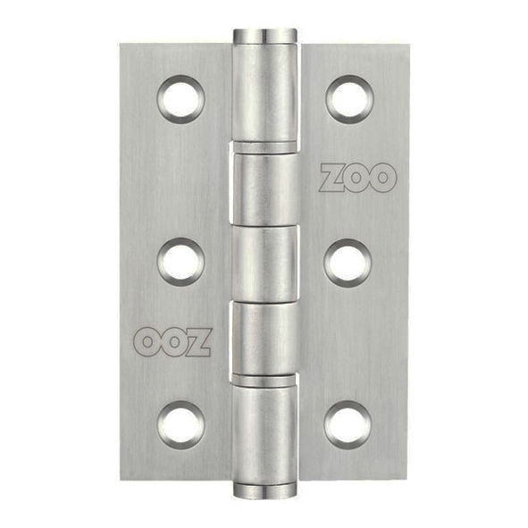 ZHSSW232S • 076 x 050 x 2.0mm • Satin [25kg] • Washered Square Corner Stainless Steel Butt Hinges