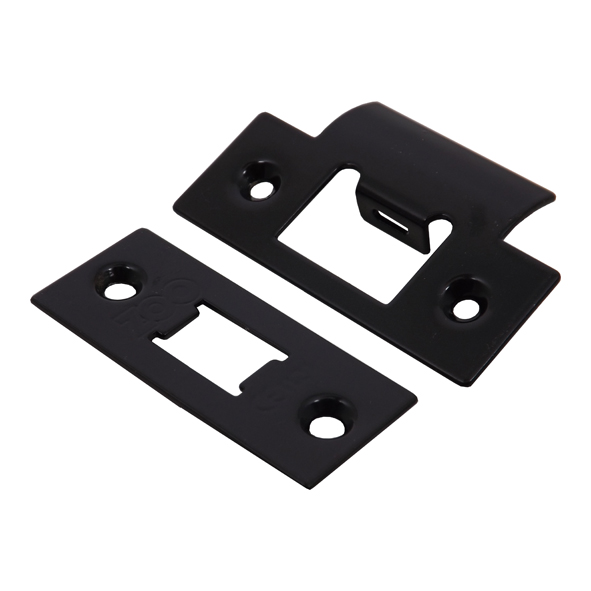 ZLAP01PCB  Square Forend & Striker  Black  For Zoo Hardware Tubular Latch